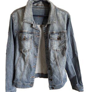 KUT from the Kloth Distressed Helena Denim Jacket